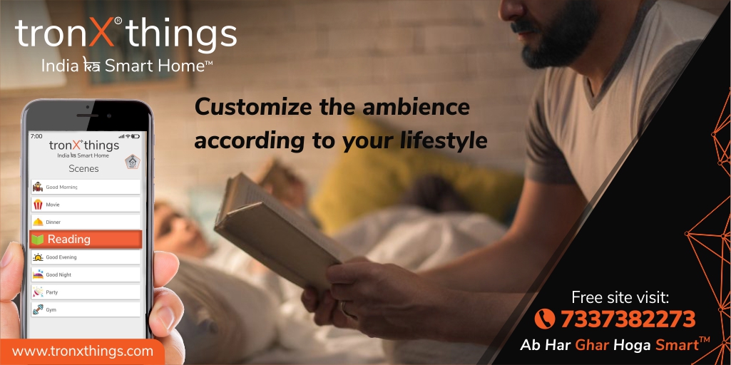 Personalize the ambience at your home with our tronX home App.
#homeautomation #smarthome #smartswitchboards #smartlighting #smartsecurity #smartlifestyle #IoT #madeinindia