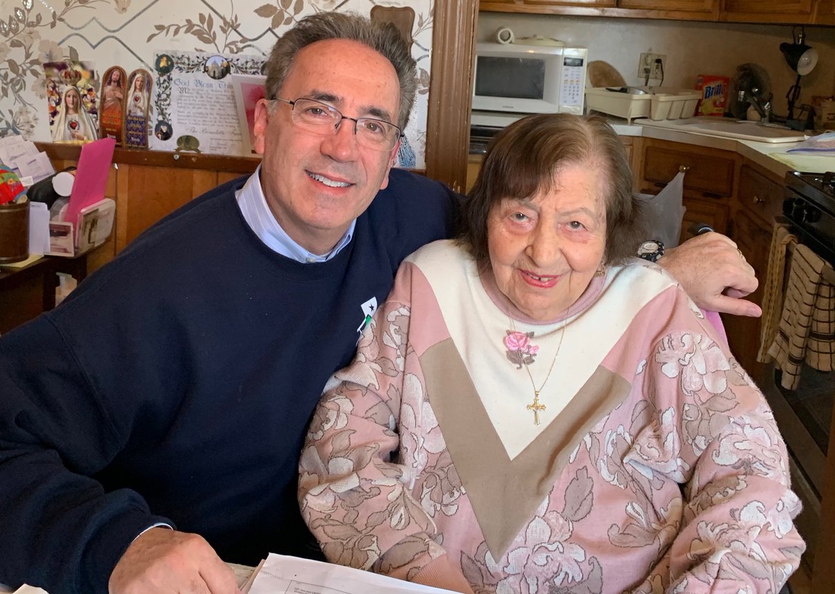 RebuildingI's tweet image. Meet one of our clients, Vincenza, who just celebrated her 106th birthday. Our VP, Steve Walker, checked in on her to make sure she didn't need anything else to age in place safely and with dignity.