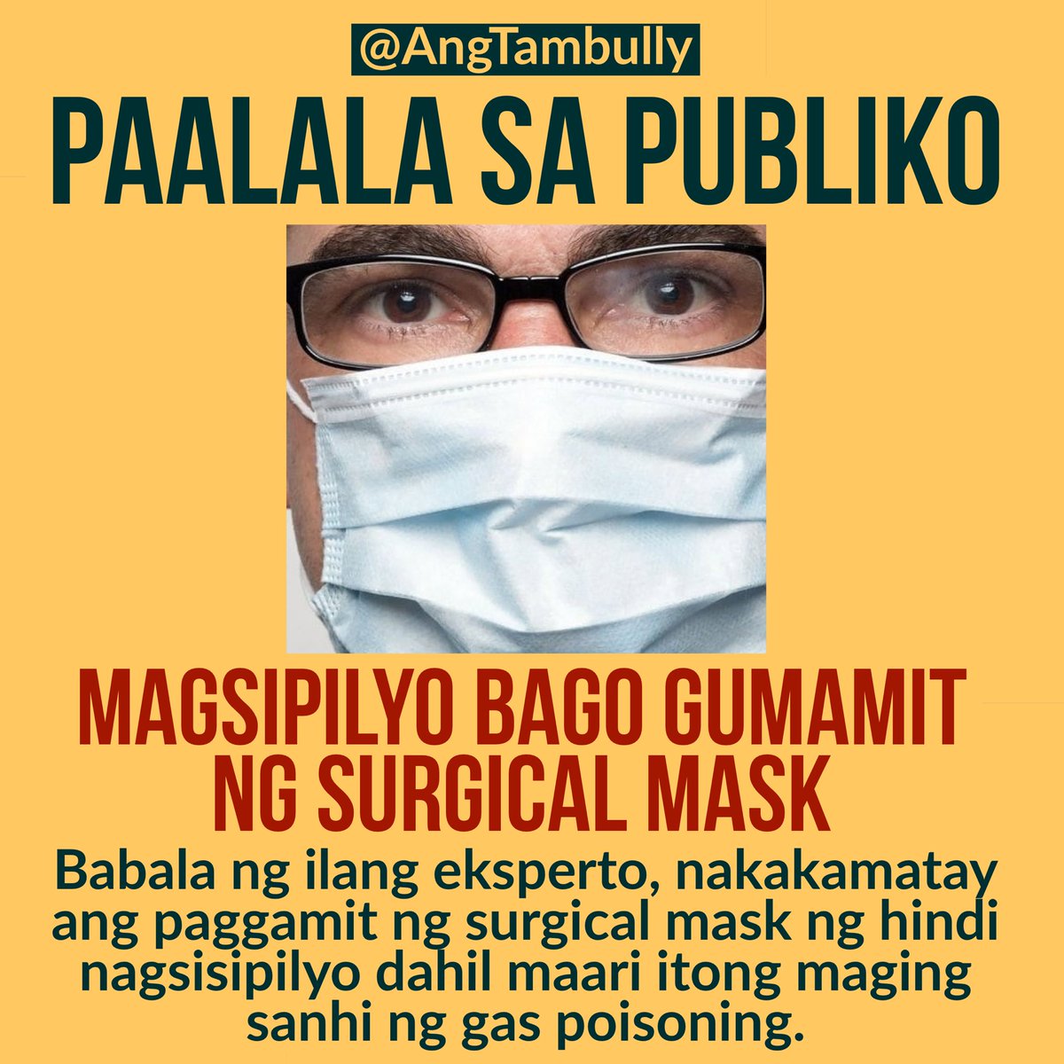 AngTambully's tweet photo. [A PUBLIC SERVICE ADVISORY FROM #YourMostReliableSource!]

For more ‘LEGIT’ announcements, advisories and info, follow us on fb/twitter: @AngTambully https://t.co/e1Bbe3wnjS