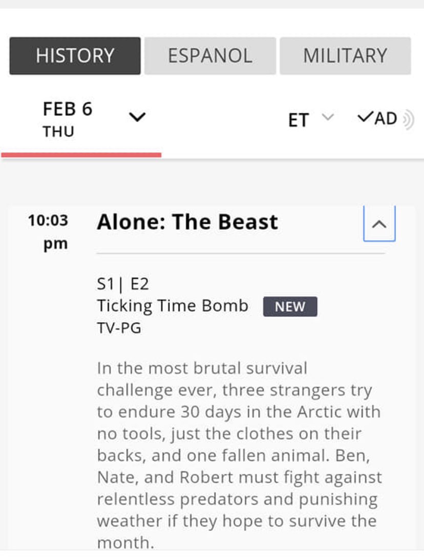 Airing this Thursday in the US! See if the team mskes it the 30 days, or if they ‘tap out’! #ALONETheBeast