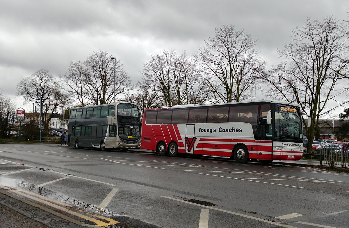 Ely bus station on a grey Sunday