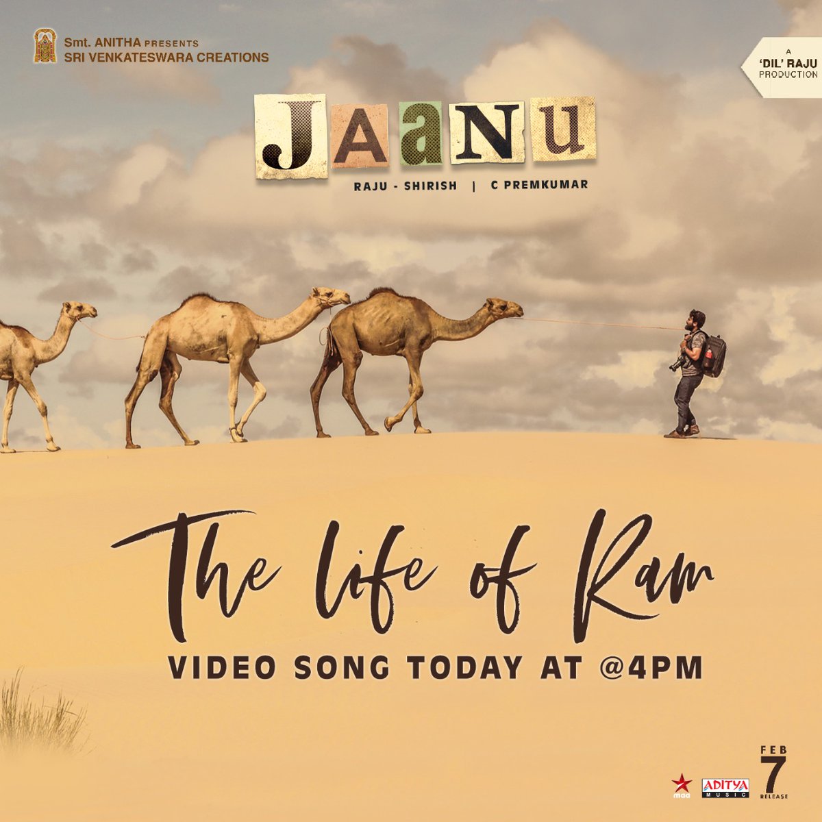 #TheLifeOfRam Video Song From #Jaanu Out Today at 4 PM 

#Sharwanand @Samanthaprabhu2 @SVC_Official
@Premkumar1710 #SirivennelaSeetharamaSastry  #PradeepKumar #JMahendiran @CinemaInMyGenes