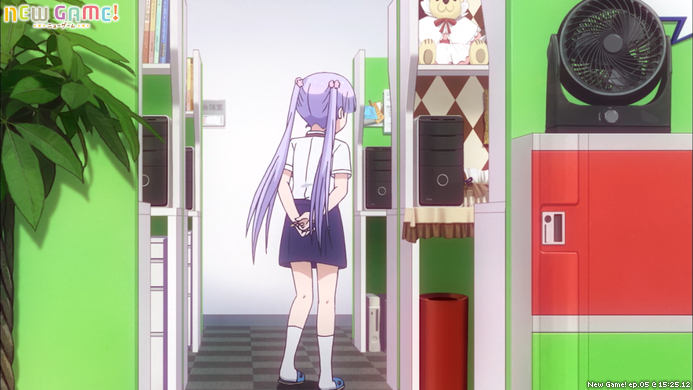 screenshot from New Game! ep.05 @ 15:25.12