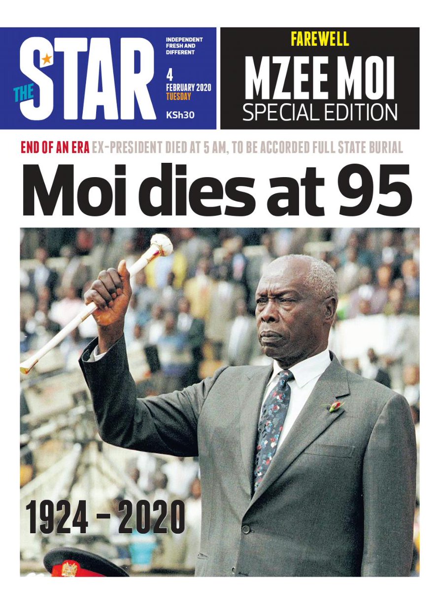 faystandard's tweet photo. R.I.P moi....You took over from Kenyatta and you ruled for over 20 years..Managing even a small group of people is not easy..I shall forever remember https://t.co/lTF6t4Aorf  held the highest position in this coutry https://t.co/9QSRY3wBPV