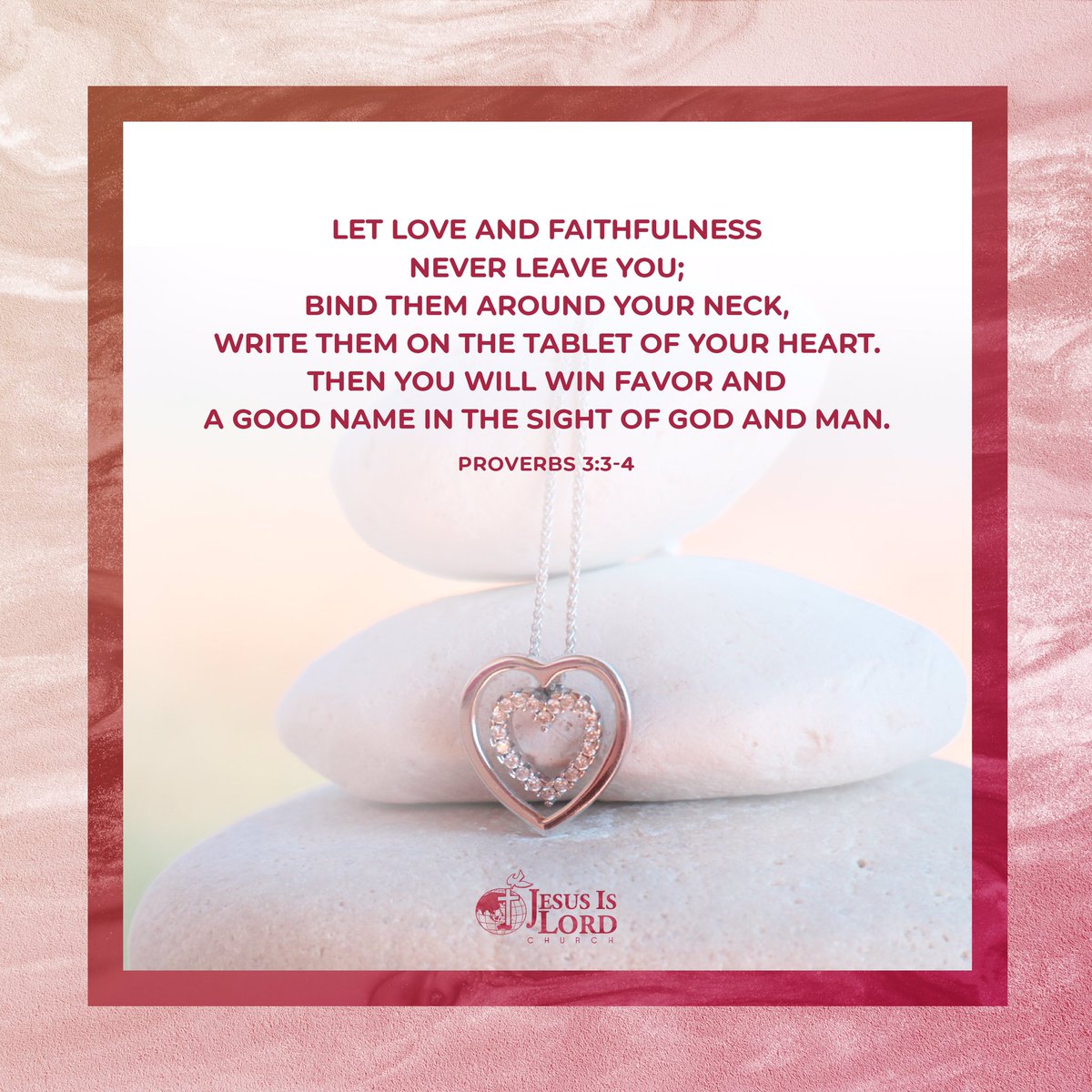 JILWorldwide's tweet photo. Never forget to wear love and faithfulness when you face the day.
#Jesus #JIL #JesusIsLord #JILChurch #JILWorldwide #JILCW2020 #OneInChristsHeart #BeLoving #BeFaithful #GoodName https://t.co/q2gJ8UYwhk