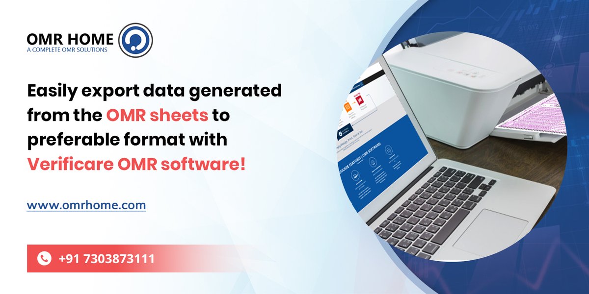 OMRHome's tweet photo. Easily export data generated from the #OMR_Sheets to preferable database/format with #Verificare_OMR_software by @OMRHome.
 
#Export_data to EXCEL, CSV, SQL, EXCESS or any other desired format.

Contact us at: +91 7303873111 or https://t.co/xAngqAOB4b 

#OMRSoftware #OMRSheet https://t.co/OwXMe5Gzo2