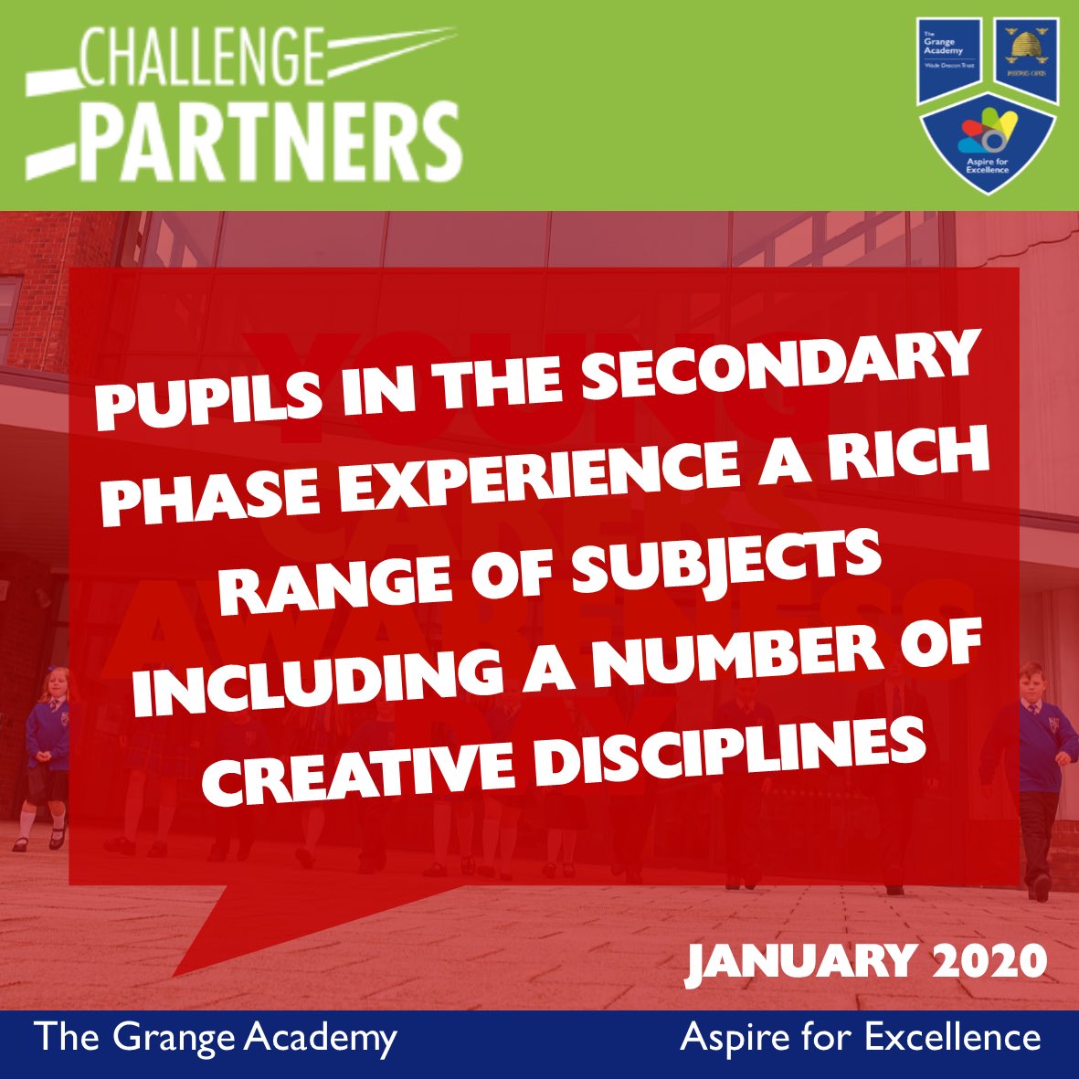 Grange_School's tweet photo. We pride ourselves on the fact that we offer students a broad and balanced curriculum across all key stages. The reviewers acknowledged the rich range of subjects and opportunities we provide for our students. #challengepartners #curriculum #broadandbalanced https://t.co/iRGGcH4AXO