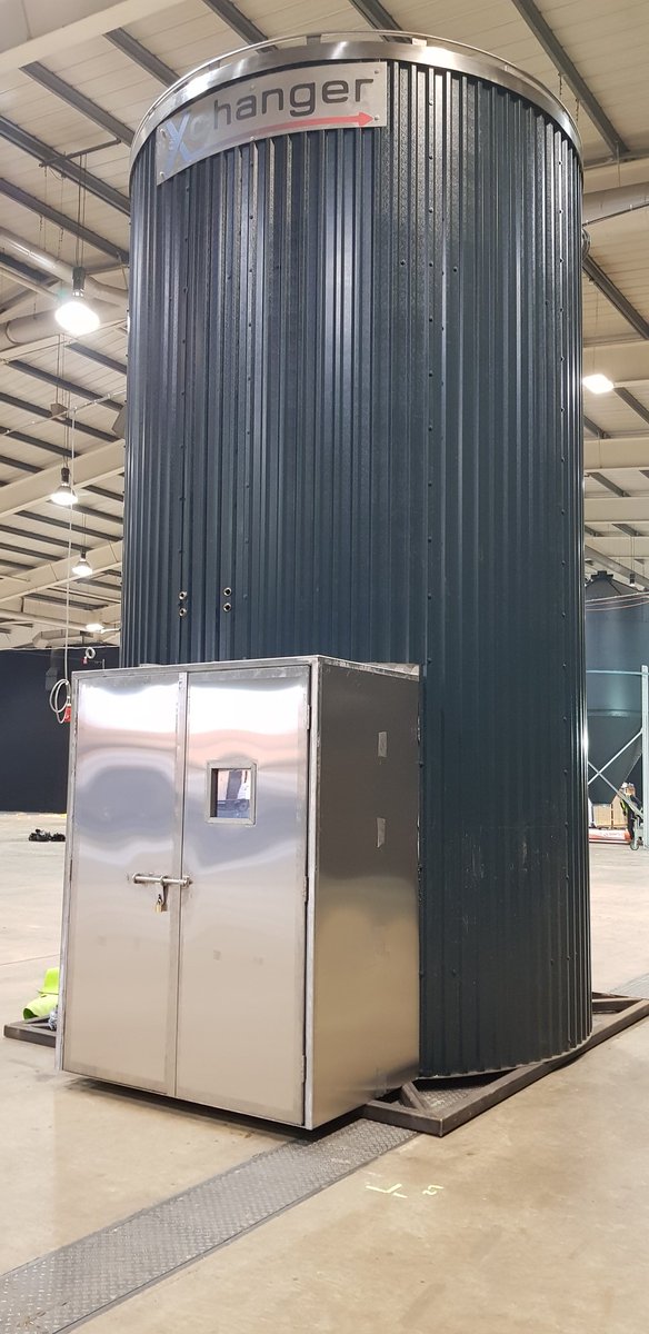 Xchangerltd's tweet photo. Well that was easier than last year! First bit of equipment set up at @Dairy_TechUK. Come and see us on stand I27 to discuss your cooling, storage and heating needs #teamdairy #ukdairy #ukdairyfarmers https://t.co/9C4aUXdwrJ