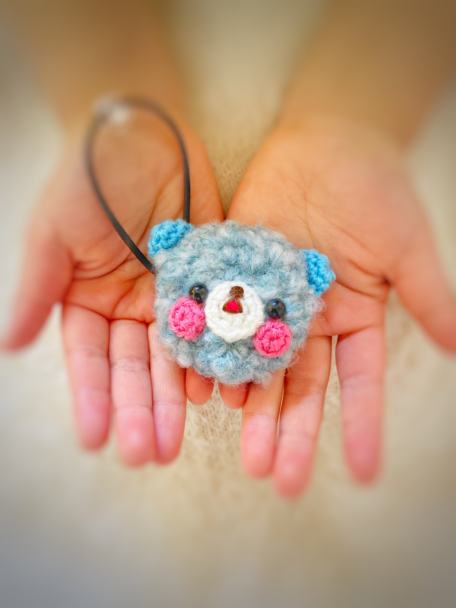 あみぐるみ作家 oricute様作品 ミニベア1.4㎝ くるみ プールで水あそび-