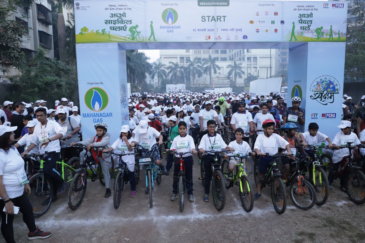 OWE_Delhi's tweet photo. Team #OneWorldEntertainment is extremely elated to organize #SakshamCyclothon &amp; Walkathon 2020 held simultaneously in Thane &amp; Navi Mumbai on 2nd Feb 2020. The event was an initiative by @mahanagargas under the aegis of PCRA - @pcraindia Petroleum Conservation Research Association https://t.co/0F6jhE0xIC