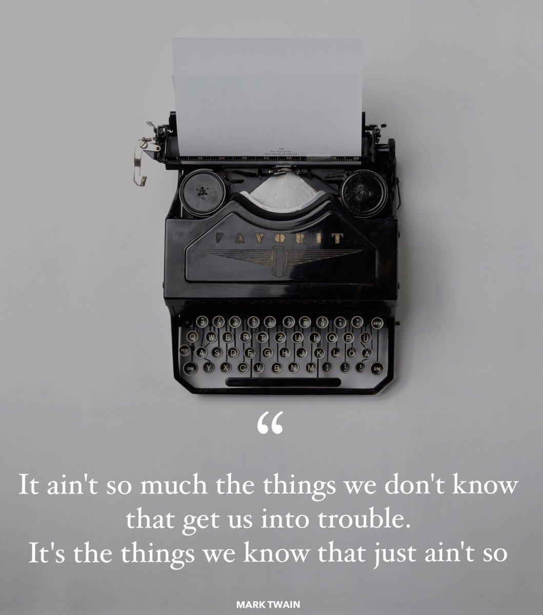 masters_biz's tweet image. “It ain't so much the things we don't know that get us into trouble. It's the things we know that just ain't so”

Mark Twain

#mastersofbusiness #business #quote #inspiration #success