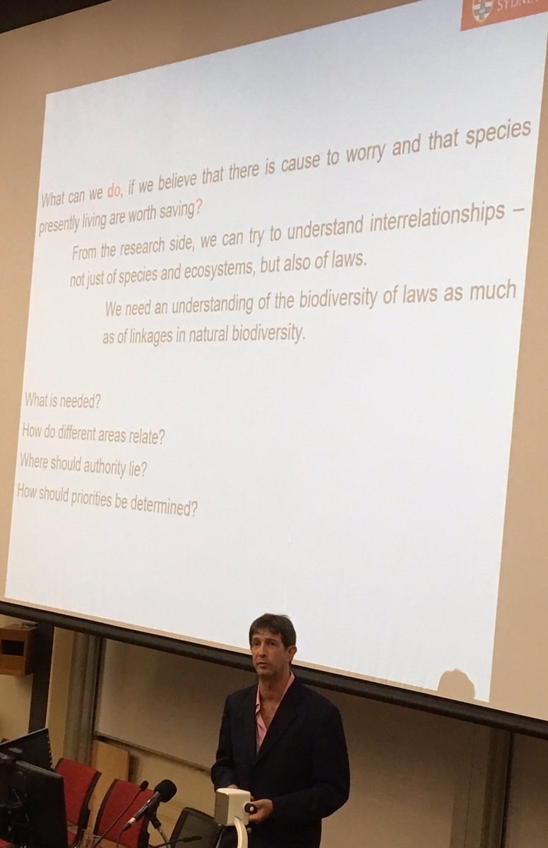 lianerossler's tweet photo. Heartening to see the room overflowing with over 200 people for The Bushfire Disaster and Australia's Biodiversity: Can It Recover? Ed Couzens speaking on Laws for environmental justice @SEI_Sydney @SydneyLawSchool #climateemergency
#actionnotdistraction https://t.co/9iJfz9CPU0