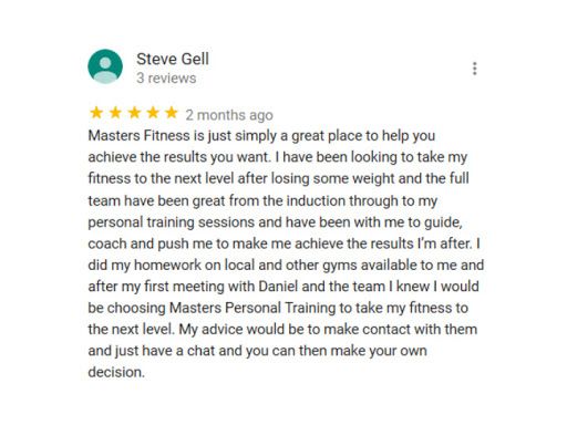 MastersPT's tweet photo. Steve left us a review on Google. Find out why he's feeling slimmer and fitter after losing more than a few pounds.

https://t.co/0ZLmy0etBf https://t.co/OOLrjBxPdf