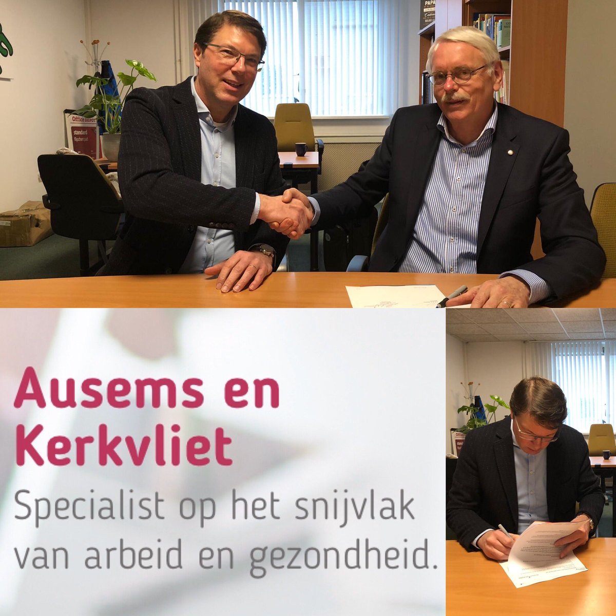 Gisteren mijn contract getekend bij Ausems en Kerkvliet waar ik op 1 maart start als directeur. Veel zin om samen met het team de toekomst vorm te geven. #aenk