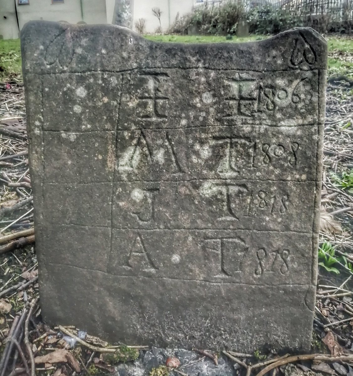 An example of a pauper/low-income gravemarker at St Tydfil's Old Parish Church, Merthyr. #Wales  #History