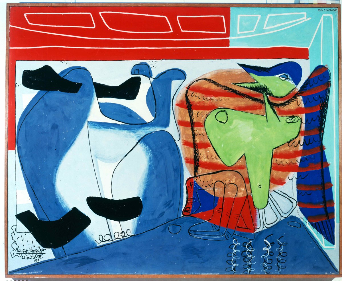 LC_LeCorbusier's tweet photo. Je rêvais (1ère version), 1953
Oil on canvas
Dimensions : H : 1,30 m x L : 1,62 m
Signed and dated:
bottom left Le Corbusier 21 octobre 53
Painting FLC 160
Paris. Fondation Le Corbusier
#LeCorbusier #art
#artwork #lecorbu
#fondationlecorbusier #artlovers #artlove #pintura https://t.co/HR06XbLVge