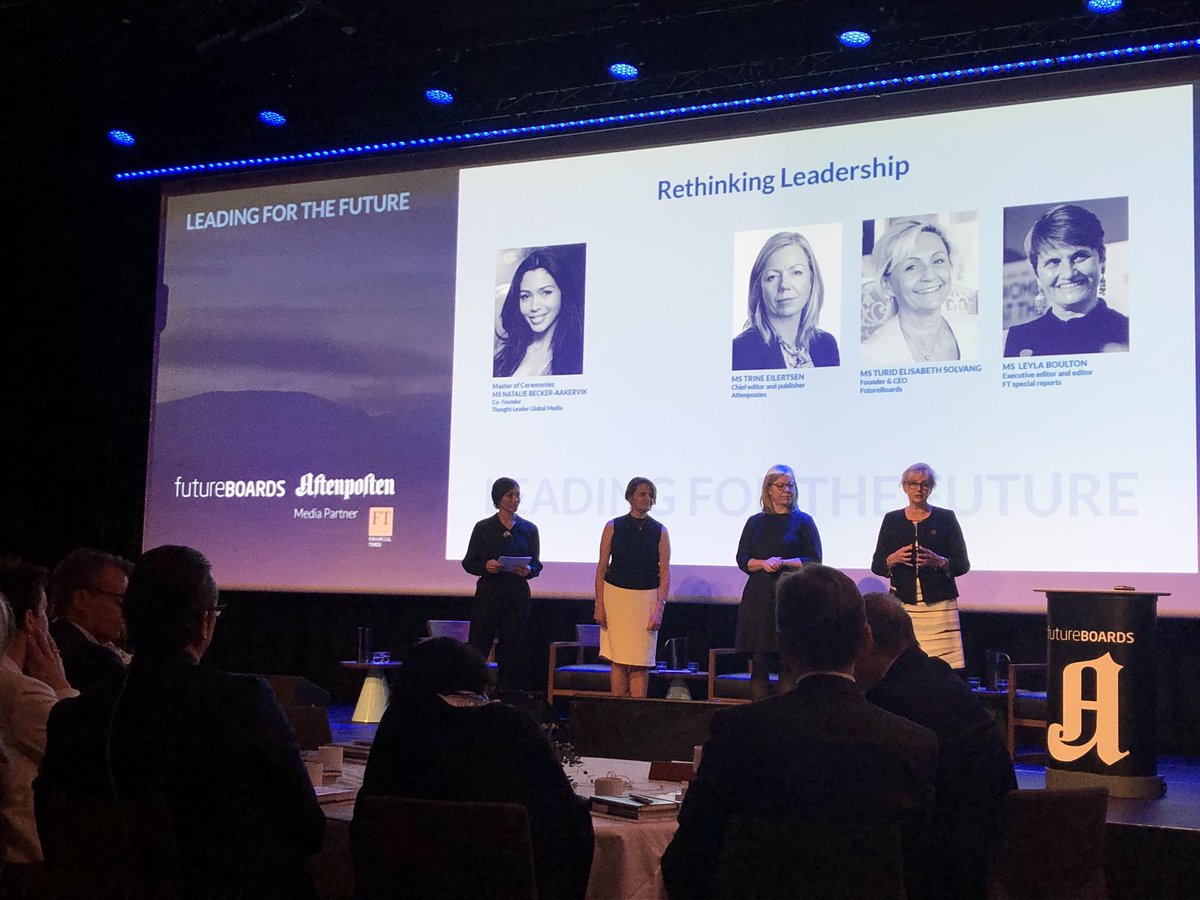 Hva kan dagens ledere gjøre for å skape en bedre fremtid? Vi trenger tydlige og synlige ledere - #leadingforthefuture i Oslo i dag <a href="/Aftenposten/">Aftenposten</a>