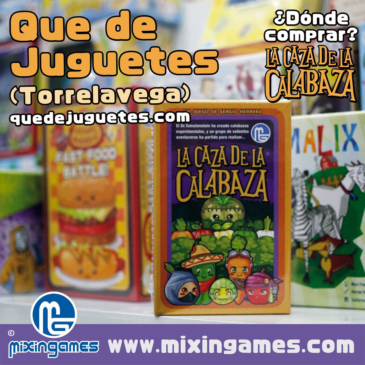 mixinjuegos's tweet photo. ¿Dónde comprar "La Caza de la Calabaza"?
Desde la tienda "Qué de Juguetes" nos hacen llegar esta foto con La Caza de la Calabaza en primer plano.
🌶️🍋🎃🍎🥕
Tienda: quedejuguetes
(Torrelavega)
https://t.co/Ha80bNb8y2
¡También podréis pedir Catchup &amp; Mousetard #FastFoodBattle! https://t.co/pKCTapize0