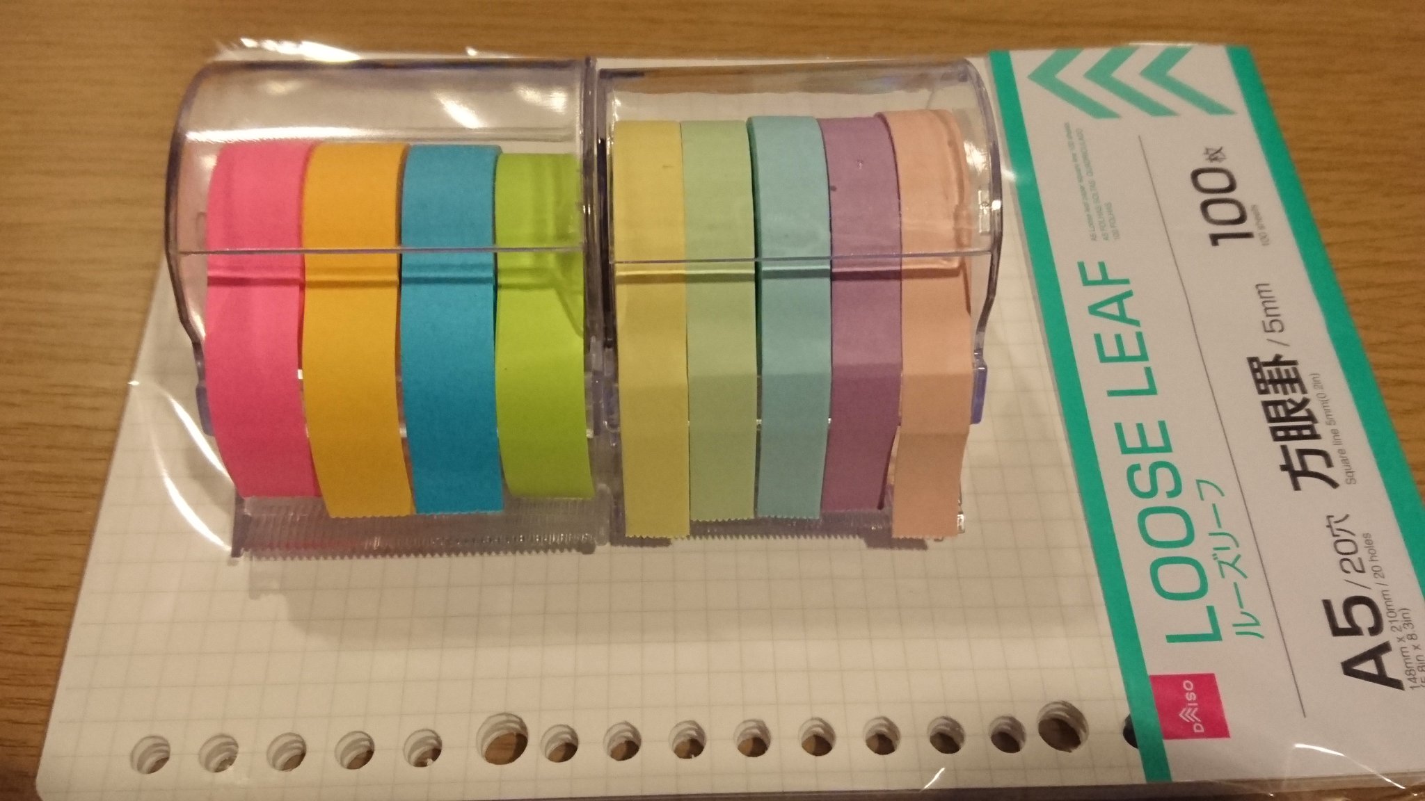 ダイソーさんのロール付箋が 結構気に入ってるから セリアさんのパステルカラーも 買ってしまった 普段5mm方眼使ってるから セリアさんのはぴったり２ﾏｽ ちょうどいいー 100均 付箋 T Co Gzi43amhtz