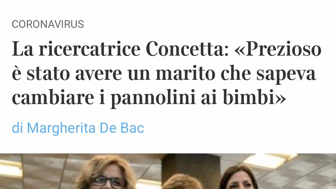 Da una parte la stampa che “pensate, sono donne e sanno fare altro oltre cambiare i pannolini!”, dall’altra loro, le donne, che “grazie a Dio mio marito sa cambiare i pannolini”, come fosse una specie di miracolo, o grazia ricevuta. Nel 2020. Maró, quanto c’è da fare, ancora.