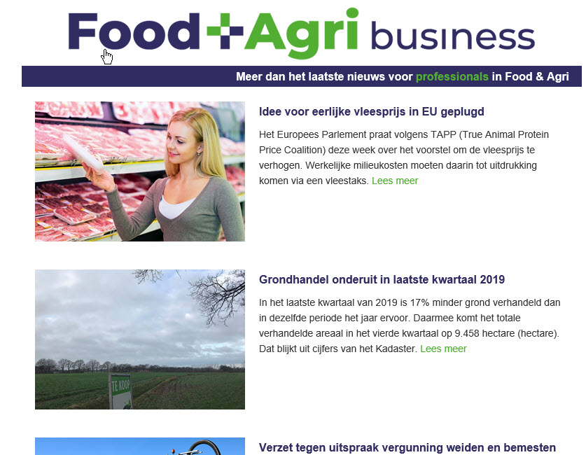 Geïnteresseerd in het nieuws voor de food- en agribusiness? Kijk hier dan voor de nieuwsbrief: foodagribusiness.nl/nieuwsbrief/ #nieuwsbrief #food #agribusiness