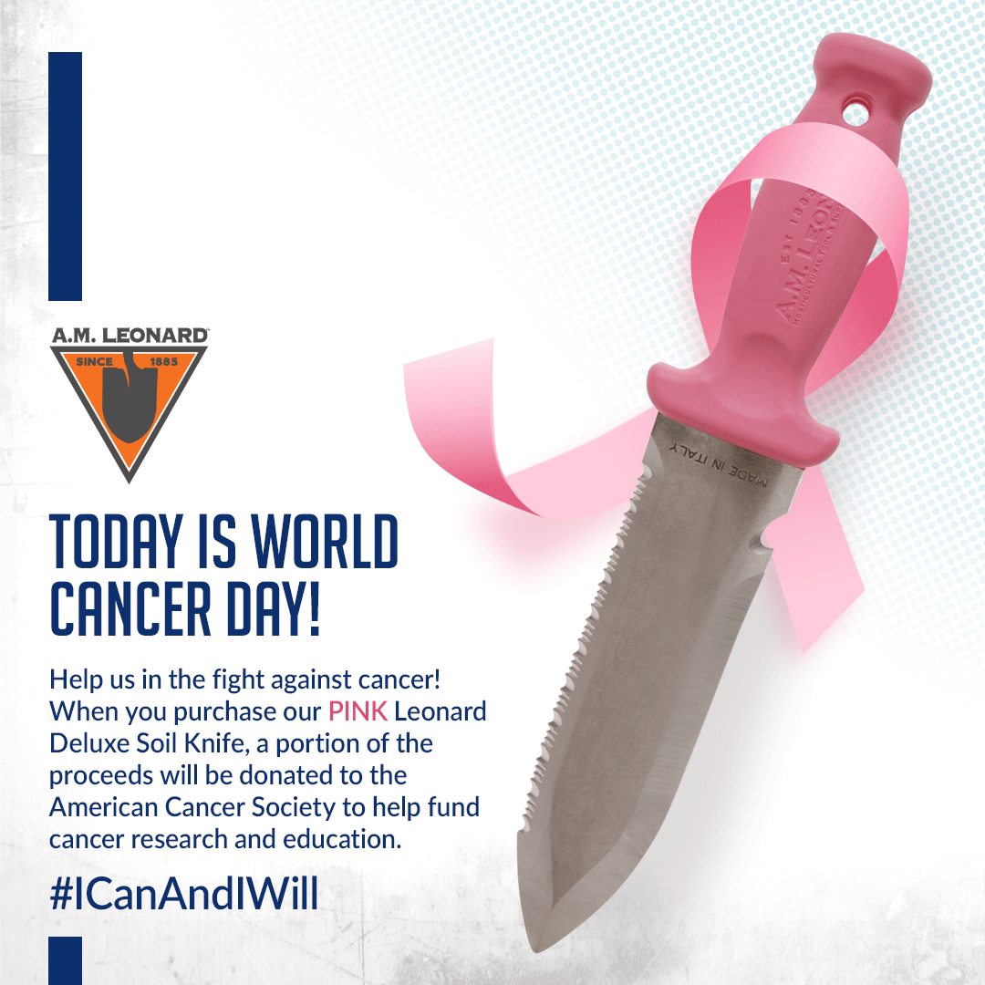 amleonardinc's tweet photo. Today is World Cancer Day 🎀 When you purchase our PINK Soil Knife (4752P), a portion is donated to help fund cancer research and education #ICanAndIWill #WorldCancerDay #BreastCancerAwareness #AmericanCancerSociety #AMLeonard #LeonardBrand #Gardening #PinkTools #LandscapingTools https://t.co/NFYKeoSrND
