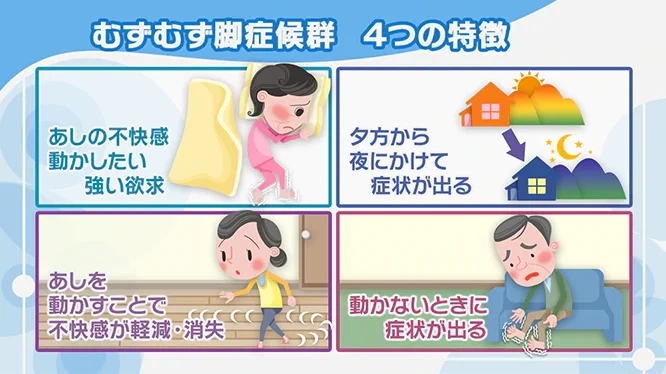 むずむず足症候群って知ってる？？特徴と解決法をまとめてみました。