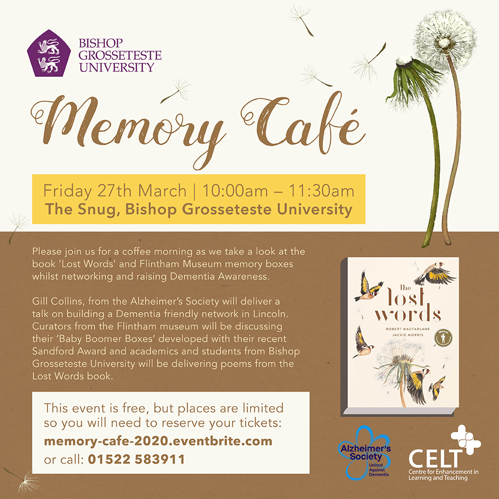 Memory Cafe Event to raise awareness of Dementia