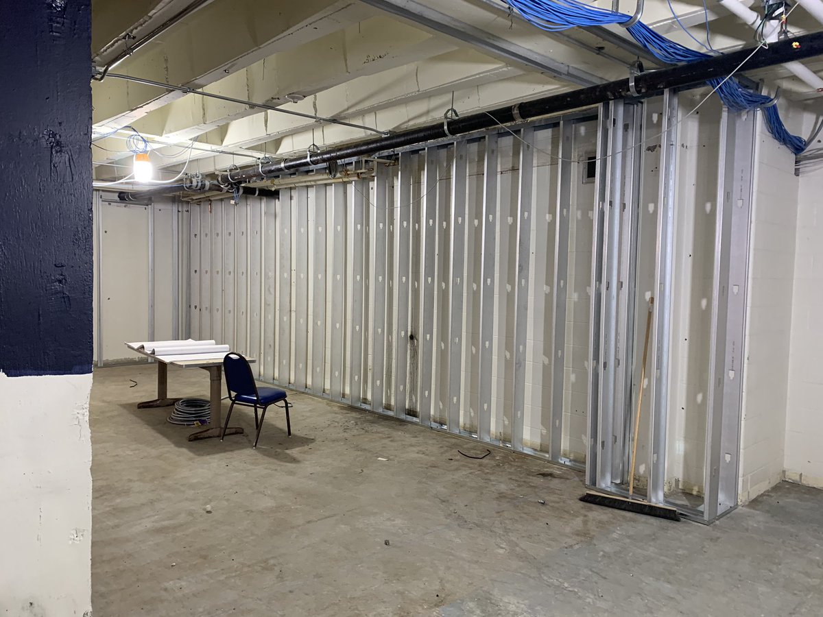 MikeCaraccio's tweet photo. What was our Wrestling room is being renovated to create an auxiliary gym. We’ll be able to use the space for dance, testing, yoga, wrestling and more. https://t.co/XPGA67rb0o