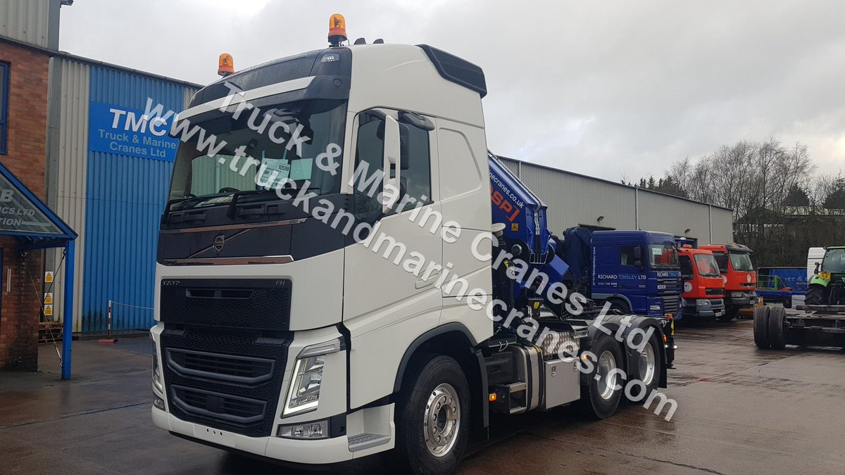 TMCcranes's tweet photo. Brand New &amp; Ready for Work
Volvo FH 500 8x2 rear steer drawbar rigid PM65028 lifting 2180kgs @ 19.6 mtr with new heavy duty portakabin spec body 
New Volvo FH Globetrotter tractor units fitted with either PM65028 or PM85028. Ready to go now. 
Available to view in Cheadle ST10 https://t.co/j9Is28ExaM