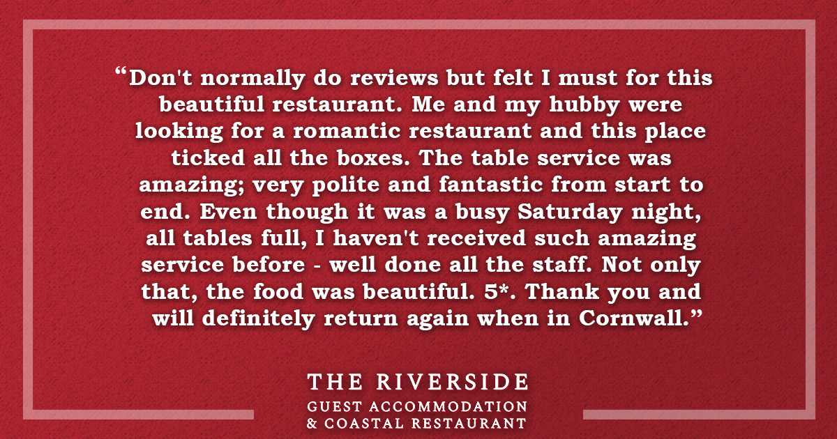 It doesn't matter how busy we are - we still aim to provide a prompt, courteous and attentive service to you at all times.    riversideboscastle.co.uk/dine/ #finedining #restaurant #eatingout #LoveCornwall