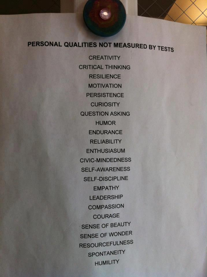 Things not measure on tests.....<a href="/KellyMasline/">Kelly Masline</a>
