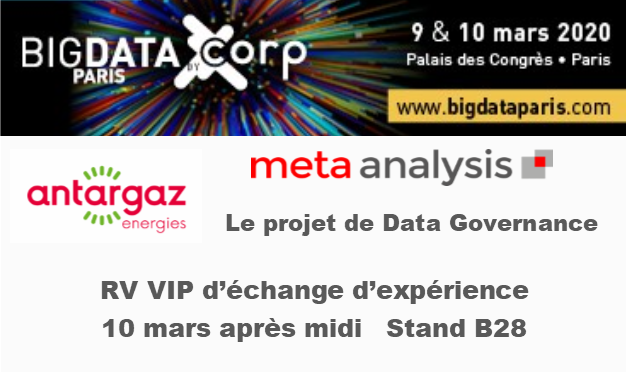 SynergyEdition's tweet photo. nous avons la chance d'avoir le témoignage de la société Antargaz sur son programme de gouvernance avec meta analysis lors du salon du @bigdataparis  inscription : https://t.co/RrBt2Wlfp8 https://t.co/1S6JHsMIow