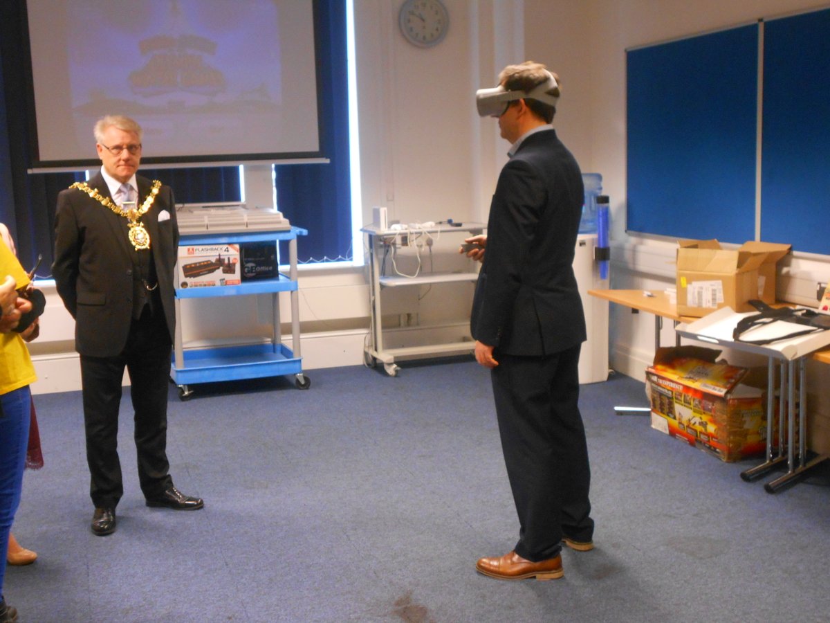 BwDLibraries's tweet photo. Testing the Wii & VR headset at the HealthHub Launch yesterday @BwDMayor @blackburndarwen #BwDLibraries https://t.co/71oYn7WL62