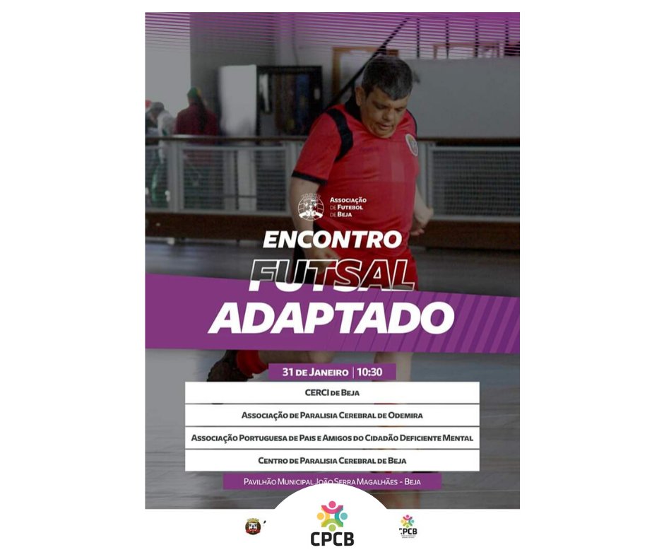 CPC_Beja's tweet photo. Futsal Adaptado!
Foi no dia 30 de Janeiro que decorreu mais um encontro! Agradecemos aos participantes e a todos que contribuíram para a partilha de bons momentos ;)

[Atividade do Centro de Atividades Ocupacionais]

#UnidosSomosEsperança
#CPCBeja https://t.co/zEBn9tbijA