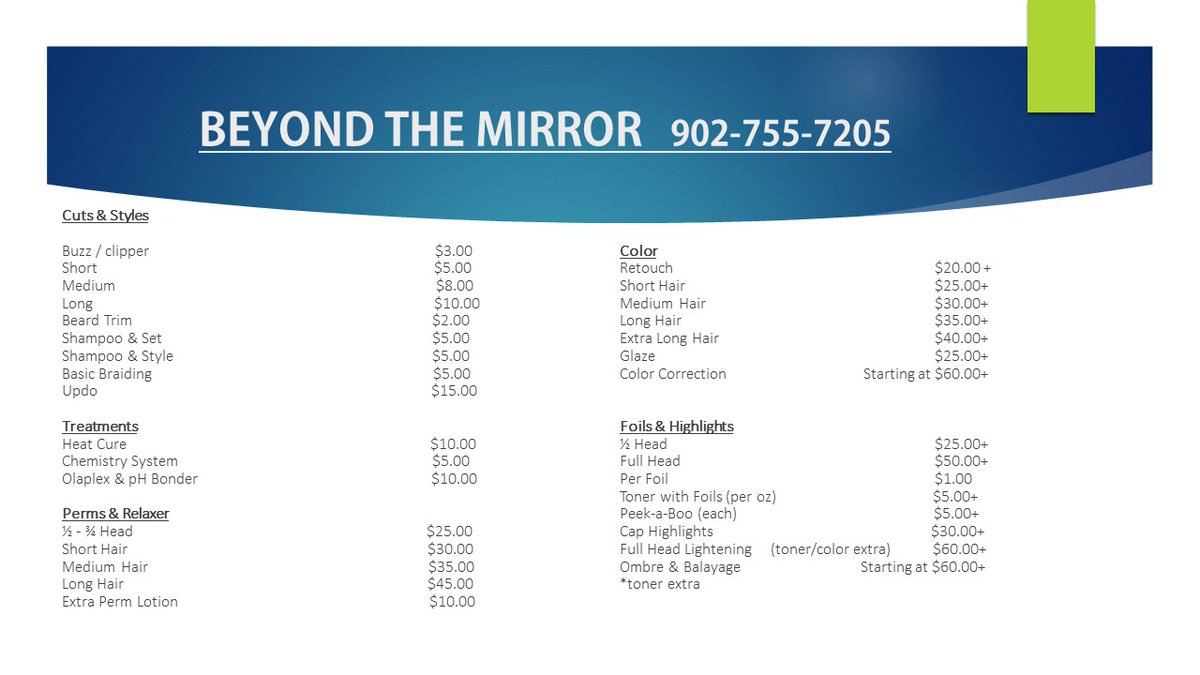 NSCCpictou's tweet image. Call to book your appointment @NSCCpictou Beyond the Mirror Hair Salon. #supportstudentlearning