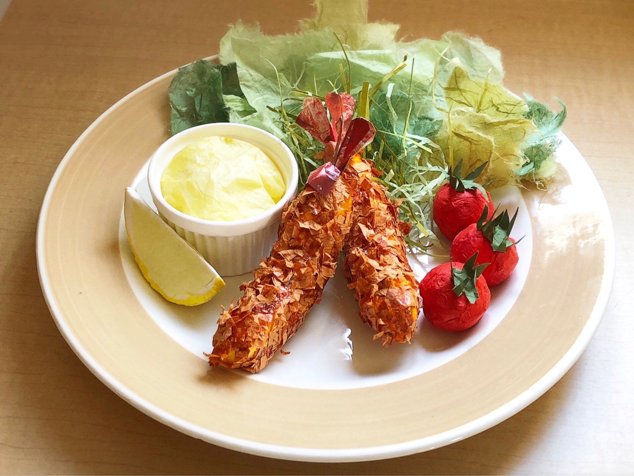 メガネのおじいちゃん Rtで私を有名にしてください 70歳を過ぎてから暇つぶしで始めた おじいちゃんの工作です 和紙 フェイクフード T Co Ct64lwdqio Twitter