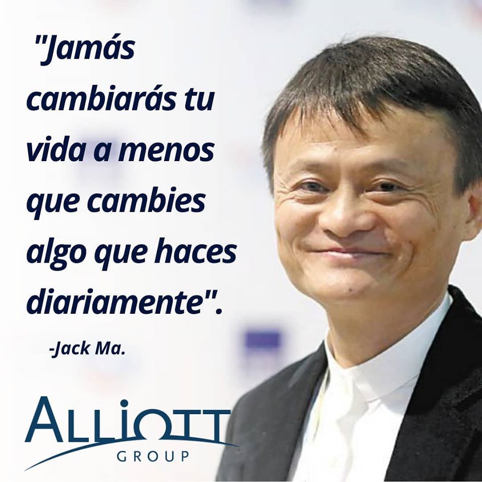alliottve's tweet photo. “Jamás cambiarás tu vida a menos que cambies algo que haces diariamente”.
-Jack Ma
#Vida #Life #Ingenio #Gente #Peolple #Quotes #Frases #MentesMillonarias #JackMa #AlliottGroup #AlliottVe https://t.co/3akffGZWrB