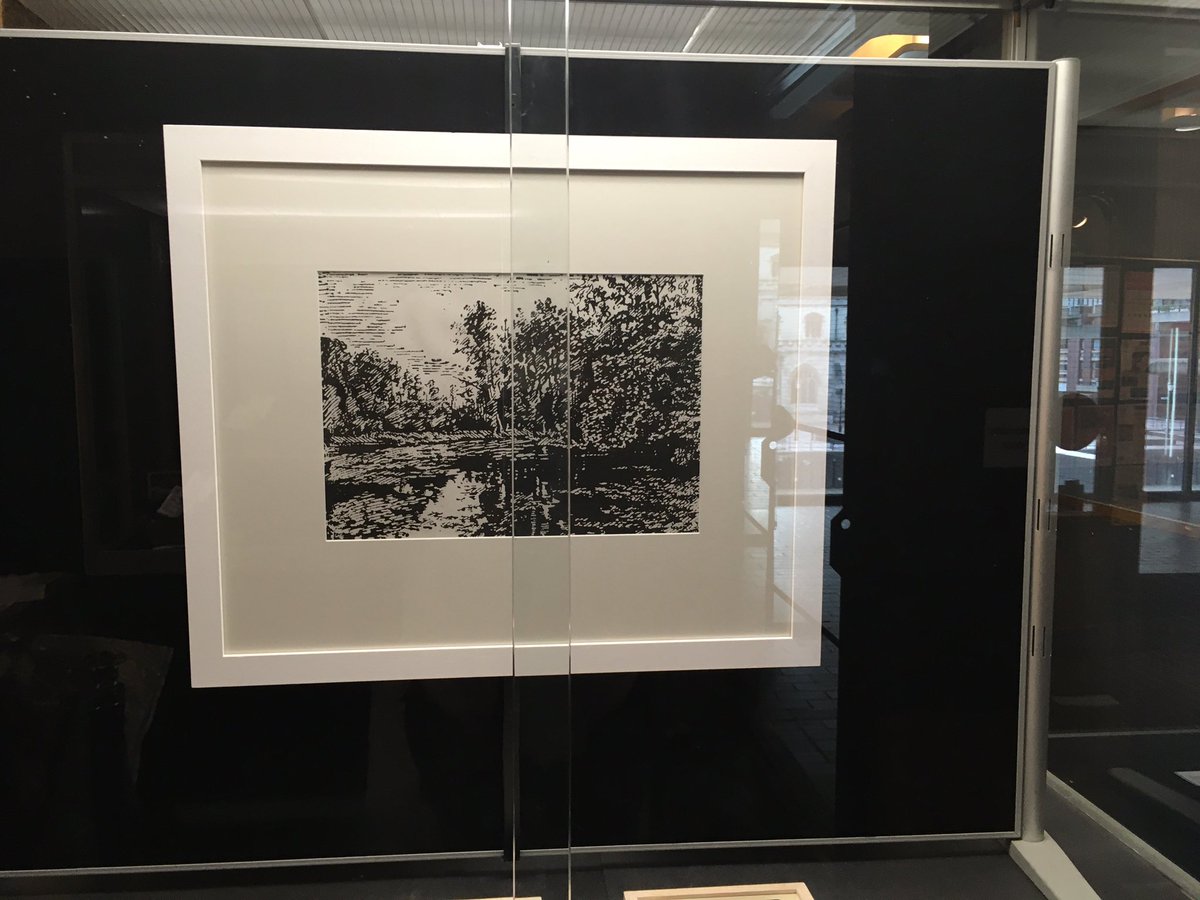 My lake with trees at the Barbican, London