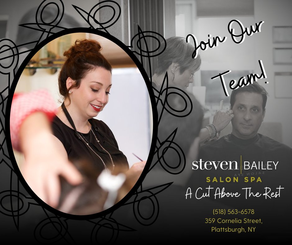 StevenBaileySpa's tweet photo. Are you an experienced stylist looking for a great salon to work for? 🕵️

We're on the search for someone that knows how to make beautiful styles and provide excellent customer service! 

If you think that might be you, we'd love to hear from you! 

📞(518) 563-6578 https://t.co/Sg8FIjWxK4