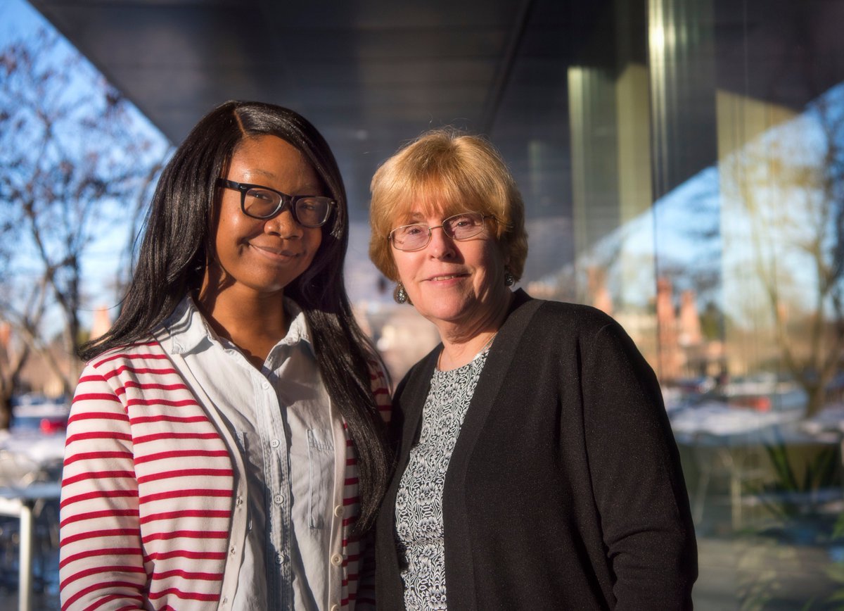 Erica Wallace (left) and Dean Jan Yopp (right), 2018 Carolina Unsung Heroes award-winners.