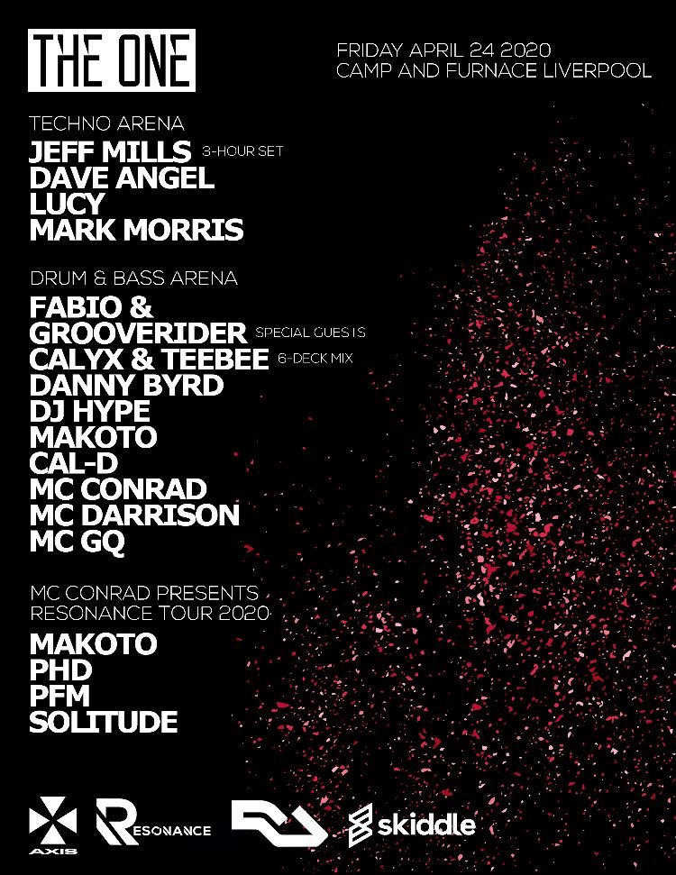 Some serious big sounds coming to <a href="/baltictriangle/">Baltic Triangle</a> <a href="/CampandFurnace/">Camp and Furnace</a> 
Spread the word #Liverpool #liverpoollife #techno #drumandbass 

24th April The One Episode 1
<a href="/DJJeffMills/">Jeff Mills</a> <a href="/fabioandgroove/">Fabio & Grooverider</a> <a href="/DJHYPE_PLAYAZ/">DJ HYPE</a> <a href="/dannybyrd/">Danny Byrd</a> <a href="/lucy_official/">Lucy - Luca Mortellaro</a> <a href="/djdaveangel/">Dave Angel</a> 

Early bird tickets 🎫 £15 skiddle