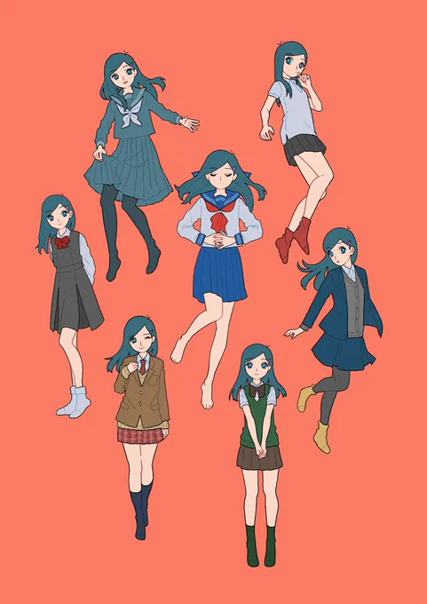 ツボミちゃんにいろんな制服を着せてみた 