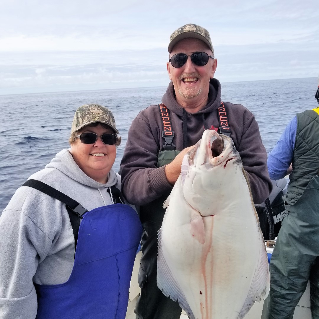 ReelBCFishing's tweet photo. The secrets out... we #LovetoFish 
[Photo shown Fish Dates: July 14-16, 2019]
..
#halibutfishing #coupleswhofish #makingmemories #ZeballosBC #eatwild #Fishing #FishBC #VancouverIsland #FishingBC #ExploreBC #FishingLodge #ReelObsession #TravelBC #TakeMeFishing #FishingAdventures https://t.co/kcfLpmWNyy