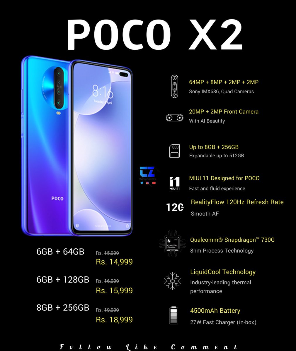 thataverageekk's tweet photo. #PocoX2 #Poco #PocoIndia #PocoF2 #PocovsRealme @stufflistings @AmreliaRuhez https://t.co/Wz2JLO6wqR