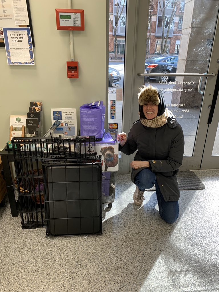 RockandRawhide's tweet photo. Yay Roadie Heather of @PawsonPine picked up goodies from @BatteryParkVets &amp; Seaport Animal Hospital for @bideawee Manhattan where she also met BUBBLES for smooches she needs a home 1yo, sweet, good w most dogs, had her own litter so it’s time for BUBBLES to be cared for &amp; loved! https://t.co/VwKxUgL7Qg