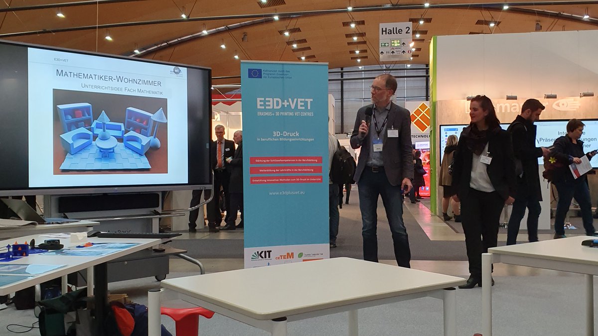 3d_vet's tweet photo. Last week #SEMKA presented our Erasmus+ project E3D+VET at LEARNTEC.

The #LearnTec, which took place at the Karlsruhe Trade Fair Center!

#e3dplusvet #3dprinting #education #erasmus #3dworld #innovation #research #technology #webinar #ceipes #semka #kit #pristalica #STP #cetem https://t.co/kiN9D0xdly