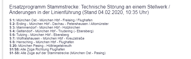 AntonRauch's tweet photo. Wieder das Stellwerk München Ost. Massive Störung bei der S-Bahn. Es gilt das #Notprogramm für die #Stammstrecke @BR24 https://t.co/nG4NMlKt3g