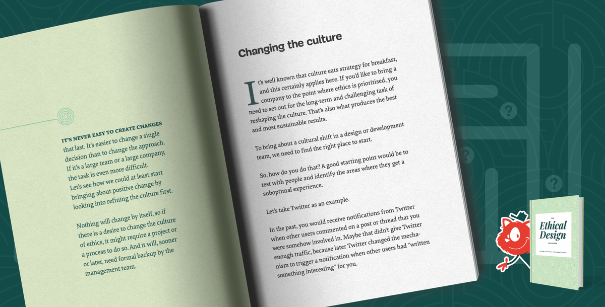 An inner layout and typography in the book.