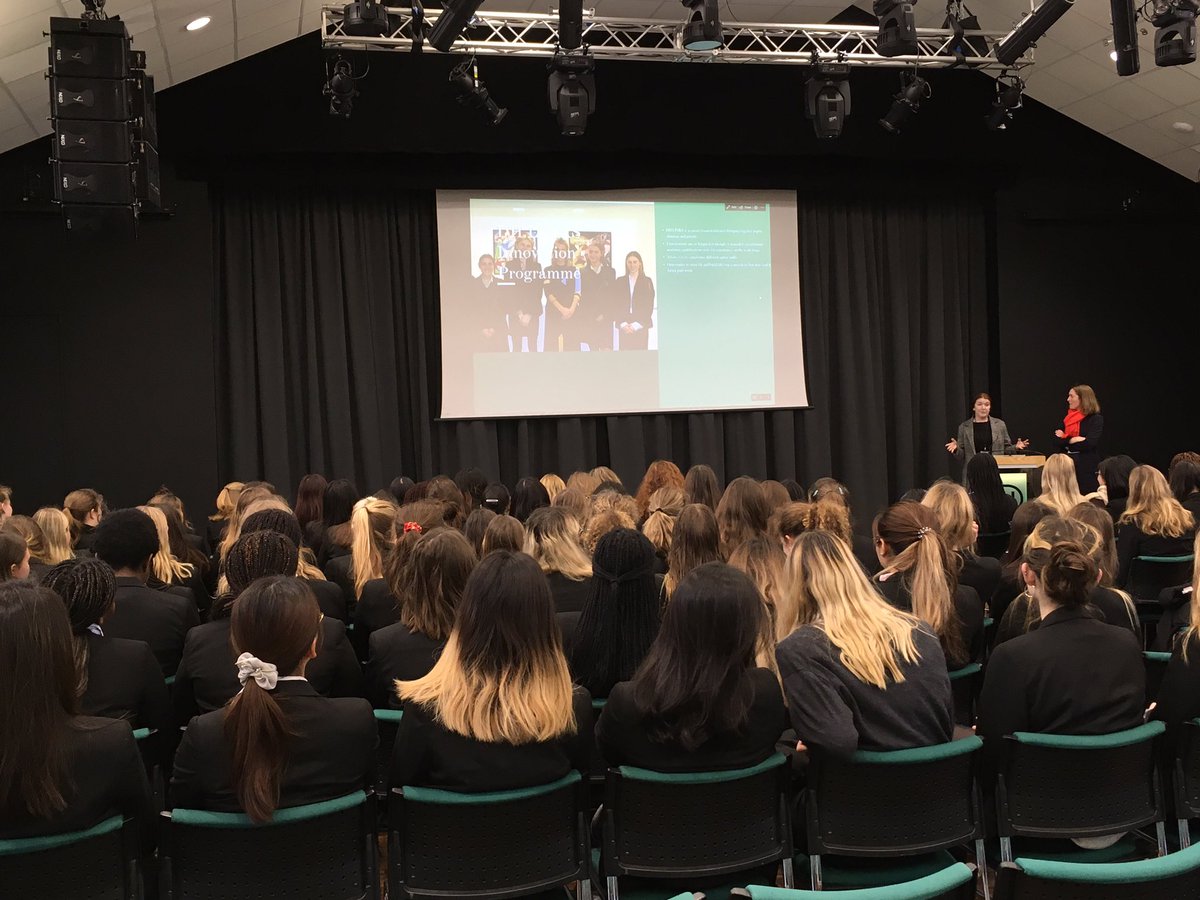 DHSixthForm's tweet photo. This morning the Sixth Form Assembly included a presentation on DH Links and the opportunities available #DHYork #DHWillis #DHLinks https://t.co/VIGni0AYOM